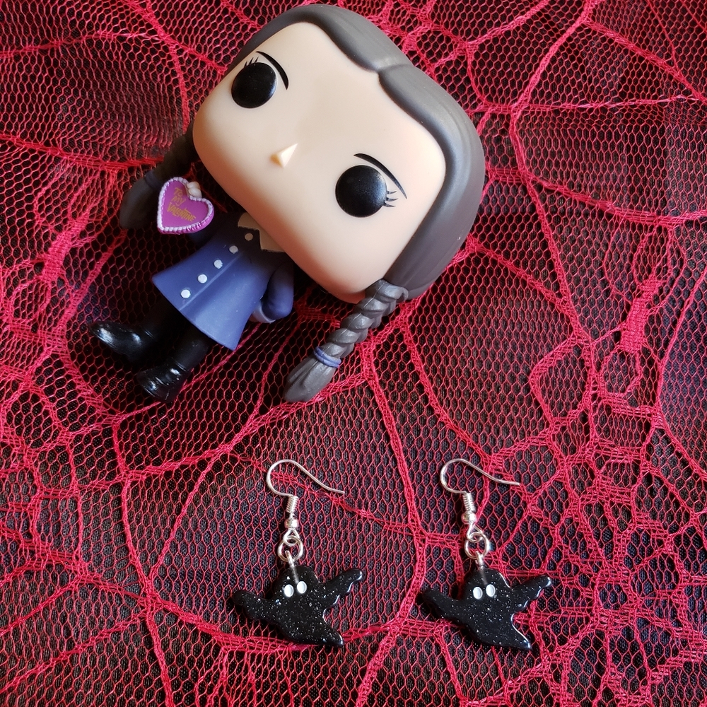 Black Ghost Earrings 👻